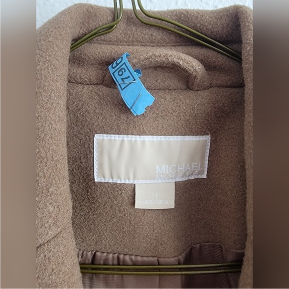 Camel Tan Double Breasted Pea Coat - Picture 2 of 5